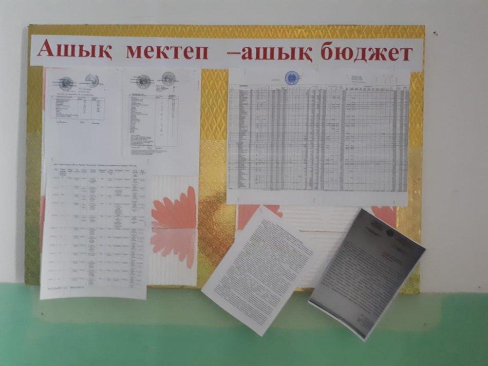 Ашық мектеп , ашық бюджет стенді